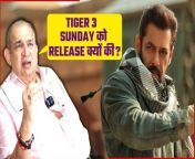 Salman Khan&#39;s Tiger 3 box office: Maratha Mandir&#39;s Manoj Desai questions Sunday release of the film. Manoj Desai talks about Salman Khan&#39;s Tiger 3 box office response, why the audience is a bit upset with the film and more. watch Video to know more &#60;br/&#62; &#60;br/&#62;#ManojDesaiInterview #SalmanKhanFriend #Tiger3&#60;br/&#62;~HT.178~PR.264~