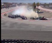 Indycar 2024 Thermal Club Race 1 Start Grosjean Veekey Crashes from video hard cordi baba song