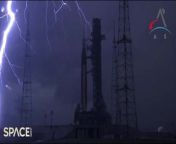 NASA Kennedy Space Center camera captures amazing lightning strikes near the Artemis 1 moon rocket. &#60;br/&#62;&#60;br/&#62;Credit: NASA Kennedy Space Center &#124; mash mix by Space.com&#39;s Steve Spaleta&#60;br/&#62;Rain sound effect courtesy of Epidemic Sound