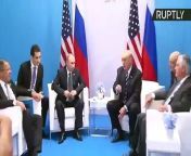 Trump and Putin Laugh and Joke at G20 Meeting in Hamburg, Germany