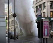 Reuters reports that on Thursday, a subterranean steam pipe explosion in New York created an urban geyser that halted traffic during the morning rush hour.