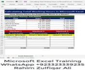 Calculating Total Working Hours in Microsoft Excel