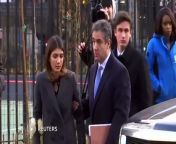 President Donald Trump&#39;s former lawyer Michael Cohen arrived at the courthouse in Manhattan Wednesday