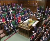 Prime Minister Theresa May struggled to speak in the Commons as she opened the debate ahead of a vote by MPs on her amended Brexit deal. .