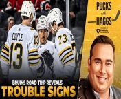 On today&#39;s episode of Pucks With Haggs, Conor Ryan joins the show to discuss the Bruins&#39; chaotic and troubling roadtrip.&#60;br/&#62;&#60;br/&#62;&#60;br/&#62;&#60;br/&#62;&#60;br/&#62;Fanduel Sportsbook is the exclusive wagering parter of the CLNS Media NetworkRight now, NEW customers get ONE HUNDRED AND FIFTY DOLLARS in BONUS BETS with any winning FIVE DOLLAR MONEYLINE BET! So, visit https://FanDuel.com/BOSTON and kick off the NFL season. FanDuel, Official Partner of the NFL. 21+ and present in MA. Hope is here. First online real money wager only. &#36;5 pregame moneyline wager required. First online real money wager only. &#36;10 first deposit required. Bonus issued as nonwithdrawable bonus bets that expire 7 days after receipt. See terms at sportsbook.fanduel.com. GamblingHelpLineMa.org or call (800)-327-5050 for 24/7 support. Play it smart from the start! GameSenseMA.com or call 1-800-GAM-1234. 21+ and present in MA. Hope is here. First online real money wager only. &#36;10 first deposit required. Bonus issued as nonwithdrawable bonus bets that expire 7 days after receipt. Restrictions apply. See terms at sportsbook.fanduel.com. GamblingHelpLineMa.org or call (800)-327-5050 for 24/7 support. Play it smart from the start! GameSenseMA.com or call 1-800-GAM-1234.&#60;br/&#62;&#60;br/&#62;Factor. Visit https://factormeals.com/HAGGS50 to get 50% off your first box! Factor is America’s #1 Ready-To-Eat Meal Kit, can help you fuel up fast with ready-to-eat meals delivered straight to your door.