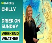 This is the Met Office UK Weather forecast for the weekend, dated 29/02/2024&#60;br/&#62;&#60;br/&#62;It will feel chilly this weekend with a risk of sleet and snow on Saturday morning but Sunday will likely be much drier and brighter.&#60;br/&#62;&#60;br/&#62;Bringing you this weekend’s weather forecast is Annie Shuttleworth.&#60;br/&#62;&#60;br/&#62;~&#60;br/&#62;&#60;br/&#62;Subscribe to make sure you never miss the latest UK weather forecast or important weather warning - https://www.youtube.com/c/metoffice?sub_confirmation=1&#60;br/&#62;&#60;br/&#62;We are the Met Office, the UK’s national weather service, and every day of the week we bring you a morning weather forecast and an afternoon weather forecast so that wherever you are in the UK we have you covered.&#60;br/&#62;&#60;br/&#62;Forecast and any weather warnings are accurate at time of recording. To ensure you have the most up to date weather information, check the hourly forecast and live warnings on the Met Office website or app.&#60;br/&#62;