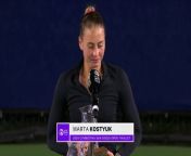 Marta Kostyuk dedicated her runners-up trophy from the San Diego Open to her family who live in Ukraine.