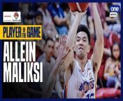 PBA Player of the Game Highlights: Allein Maliksi leads way in Meralco's dispatching of Ginebra from moonlighter game demo