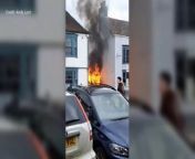 Car erupts into flames outside The Farmhouse pub in West Malling High Street
