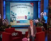 Ellen told her audience how they can win a VIP