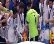 Iker Casillas lifts the UEFA Champions League Trophy 2014