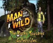 Fragger shows where to find the collectibles in the Rocky Mountains level of Man vs Wild for the Xbox 360.