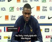 Marcus Thuram said he agrees with Mike Maignan leaving the pitch after suffering racist abuse