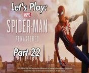 #spiderman #marvelsspiderman #gaming #insomniacgames&#60;br/&#62;Commentary video no.22 for my run through of one of my favourite games Marvel&#39;s Spider-Man Remastered, hope you enjoy:&#60;br/&#62;&#60;br/&#62;Marvel&#39;s Spider-Man Remastered playlist:&#60;br/&#62;https://www.dailymotion.com/partner/x2t9czb/media/playlist/videos/x7xh9j&#60;br/&#62;&#60;br/&#62;Developer: Insomniac Games&#60;br/&#62;Publisher: Sony Interactive Entertainment&#60;br/&#62;Platform: PS5&#60;br/&#62;Genre: Action-adventure&#60;br/&#62;Mode: Single-player&#60;br/&#62;Uploader: PS5Share