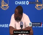 Sweet scene with Draymond Green’s kids in post-game conference from emag conference 2019