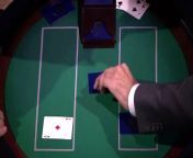Jimmy and Kevin James compete in a high-stakes game of blackjack where the loser of each round gets smacked in the face with a giant rubber hand.