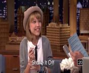 Jimmy and America&#39;s Got Talent winner Grace VanderWaal take turns stuffing their mouths full of marshmallows and trying to guess as many songs the other is trying to sing as they can in 30 seconds.