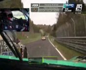 24H Nurburgring 2024 Qualifying Race 2 Porsche 33 Collision VW TCR from gt s3853