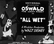 1927 Oswald the lucky rabbit All Wet from hot in wet