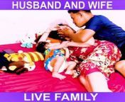 Happiness in the family, sweet husband with wife