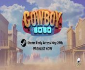 In Cowboy 3030, take on the role of a futuristic bounty hunter to drive out the alien desperadoes infesting Hololasso County, whether with Calix’s stunning Electro Lasso, Teri’s devastating Spread Projector-assisted shotgun, or little sister Keri’s good old-fashioned Precision Rifle. Take down gang leaders for loot and build out the perfect bounty hunter.