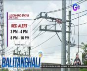 Muling magre-Red Alert ang Luzon Grid ngayong araw!&#60;br/&#62;&#60;br/&#62;&#60;br/&#62;Balitanghali is the daily noontime newscast of GTV anchored by Raffy Tima and Connie Sison. It airs Mondays to Fridays at 10:30 AM (PHL Time). For more videos from Balitanghali, visit http://www.gmanews.tv/balitanghali.&#60;br/&#62;&#60;br/&#62;#GMAIntegratedNews #KapusoStream&#60;br/&#62;&#60;br/&#62;Breaking news and stories from the Philippines and abroad:&#60;br/&#62;GMA Integrated News Portal: http://www.gmanews.tv&#60;br/&#62;Facebook: http://www.facebook.com/gmanews&#60;br/&#62;TikTok: https://www.tiktok.com/@gmanews&#60;br/&#62;Twitter: http://www.twitter.com/gmanews&#60;br/&#62;Instagram: http://www.instagram.com/gmanews&#60;br/&#62;&#60;br/&#62;GMA Network Kapuso programs on GMA Pinoy TV: https://gmapinoytv.com/subscribe