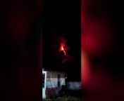 Video of Ruang volcano eruption in Indonesia from videos aunt
