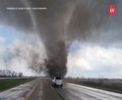 Storm chasers from Severe Studios recorded the video as a line of severe weather caused significant damage across portions of Nebraska on Friday afternoon.