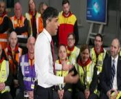 Rishi Sunak has reiterated his pledge to get people &#39;trapped on welfare&#39; back into the workplace. &#60;br/&#62; &#60;br/&#62;The prime minister&#39;s comments came during a visit to the DHL Gateway port facility on the Thames estuary. Report by Alibhaiz. Like us on Facebook at http://www.facebook.com/itn and follow us on Twitter at http://twitter.com/itn