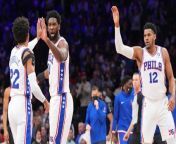 Philadelphia 76ers Lead Late in Game Against the New York Knicks from sumon ny video khan