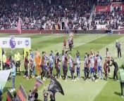 Brighton and Hove Albion shake hands with AFC Bournemouth players before kick-off