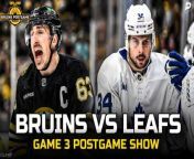 Evan Marinofsky and Carl Corazzini go LIVE to recap Game 3 of Bruins vs Leafs!&#60;br/&#62;&#60;br/&#62;Prize Picks! Get in on the excitement with PrizePicks, America’s No. 1 Fantasy Sports App, where you can turn your hoops knowledge into serious cash. Download the app today and use code CLNS for a first deposit match up to &#36;100! Pick more. Pick less. It’s that Easy! Go to https://PrizePicks.com/CLNS&#60;br/&#62;&#60;br/&#62;#Bruins #Leafs #NHL