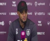 Burnley boss Vincent Kompany on their hopes to avoid relegation and Nottingham Forest losing their appeal against their points deduction as they prepare to face Tottenham&#60;br/&#62;Burnley, Lancashire, UK