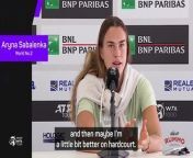 Aryna Sabalenka believes that she is better on hardcourts than rivals Iga Swiatek and Elena Rybakina.
