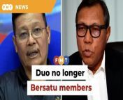 The Bersatu secretary-general says Dr Zulkafperi Hanapi and Abdul Rashid Asari must vacate their seats to make way for by-elections in their constituencies.&#60;br/&#62;&#60;br/&#62;&#60;br/&#62;Read More: &#60;br/&#62;https://www.freemalaysiatoday.com/category/nation/2024/05/09/bersatu-duo-axed-for-joining-ph-campaign-says-hamzah/&#60;br/&#62;&#60;br/&#62;Laporan Lanjut: &#60;br/&#62;https://www.freemalaysiatoday.com/category/bahasa/tempatan/2024/05/09/prk-kkb-bantu-kempen-ph-keahlian-2-wakil-rakyat-bersatu-terlucut/&#60;br/&#62;&#60;br/&#62;Free Malaysia Today is an independent, bi-lingual news portal with a focus on Malaysian current affairs.&#60;br/&#62;&#60;br/&#62;Subscribe to our channel - http://bit.ly/2Qo08ry&#60;br/&#62;------------------------------------------------------------------------------------------------------------------------------------------------------&#60;br/&#62;Check us out at https://www.freemalaysiatoday.com&#60;br/&#62;Follow FMT on Facebook: https://bit.ly/49JJoo5&#60;br/&#62;Follow FMT on Dailymotion: https://bit.ly/2WGITHM&#60;br/&#62;Follow FMT on X: https://bit.ly/48zARSW &#60;br/&#62;Follow FMT on Instagram: https://bit.ly/48Cq76h&#60;br/&#62;Follow FMT on TikTok : https://bit.ly/3uKuQFp&#60;br/&#62;Follow FMT Berita on TikTok: https://bit.ly/48vpnQG &#60;br/&#62;Follow FMT Telegram - https://bit.ly/42VyzMX&#60;br/&#62;Follow FMT LinkedIn - https://bit.ly/42YytEb&#60;br/&#62;Follow FMT Lifestyle on Instagram: https://bit.ly/42WrsUj&#60;br/&#62;Follow FMT on WhatsApp: https://bit.ly/49GMbxW &#60;br/&#62;------------------------------------------------------------------------------------------------------------------------------------------------------&#60;br/&#62;Download FMT News App:&#60;br/&#62;Google Play – http://bit.ly/2YSuV46&#60;br/&#62;App Store – https://apple.co/2HNH7gZ&#60;br/&#62;Huawei AppGallery - https://bit.ly/2D2OpNP&#60;br/&#62;&#60;br/&#62;#FMTNews #PRK #KualaKubuBaharu #Bersatu #Axed #PakatanHarapan #Campaign #HamzahZainudin