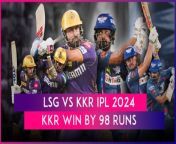Kolkata Knight Riders defeated Lucknow Super Giants by 98 Runs to secure their eighth win of the IPL 2024. Defending 236 runs, KKR bowled out LSG for 137.&#60;br/&#62;