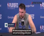 Luka Doncic&#39;s post-game press conference was impolitely interrupted by an unusual sound in the background.