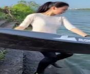 Electric surfboards A surfing video that makes people look happy #surfing #rushwave #jetsurfboard# electric surfboard from bangladeshi viral lal bhabi