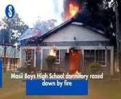 A dormitory has been razed down by an inferno at Masii Boys High School in Mwala, Machakos County. https://rb.gy/2285uw&#60;br/&#62;