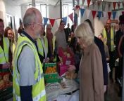 Queen Camilla has visited the recently restored Shrewsbury Flaxmill Maltings where she met local volunteer groups including a food hub, she also unveiled a plaque to commemorate the event. Report by Blairm. Like us on Facebook at http://www.facebook.com/itn and follow us on Twitter at http://twitter.com/itn