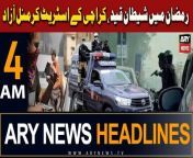 #karachi #headlines #streetcrime #pmshehbazsharif #PTI #pakchinafriendship #asifalizardari #bushrabibi &#60;br/&#62;&#60;br/&#62;Follow the ARY News channel on WhatsApp: https://bit.ly/46e5HzY&#60;br/&#62;&#60;br/&#62;Subscribe to our channel and press the bell icon for latest news updates: http://bit.ly/3e0SwKP&#60;br/&#62;&#60;br/&#62;ARY News is a leading Pakistani news channel that promises to bring you factual and timely international stories and stories about Pakistan, sports, entertainment, and business, amid others.&#60;br/&#62;&#60;br/&#62;Official Facebook: https://www.fb.com/arynewsasia&#60;br/&#62;&#60;br/&#62;Official Twitter: https://www.twitter.com/arynewsofficial&#60;br/&#62;&#60;br/&#62;Official Instagram: https://instagram.com/arynewstv&#60;br/&#62;&#60;br/&#62;Website: https://arynews.tv&#60;br/&#62;&#60;br/&#62;Watch ARY NEWS LIVE: http://live.arynews.tv&#60;br/&#62;&#60;br/&#62;Listen Live: http://live.arynews.tv/audio&#60;br/&#62;&#60;br/&#62;Listen Top of the hour Headlines, Bulletins &amp; Programs: https://soundcloud.com/arynewsofficial&#60;br/&#62;#ARYNews&#60;br/&#62;&#60;br/&#62;ARY News Official YouTube Channel.&#60;br/&#62;For more videos, subscribe to our channel and for suggestions please use the comment section.