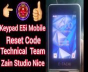 Keypad Mobile Reset Code &#124; Technical Team Zain Studio Nice