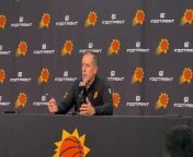Phoenix Suns head coach Frank Vogel spoke with reporters following the team&#39;s in-season tournament loss to the Los Angeles Lakers.