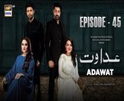 Watch all the episode of Adawat here: https://bit.ly/3GNEn0C&#60;br/&#62;&#60;br/&#62;Adawat Episode 45 &#124; Fatima Effendi &#124; Shazeal Shoukat &#124; Syed Jibran &#124; 25th January 2024 &#124; ARY Digital Drama &#60;br/&#62;&#60;br/&#62;Subscribe: https://bit.ly/2PiWK68&#60;br/&#62;&#60;br/&#62;Adawat &#124; When Revenge Takes Over Everything&#60;br/&#62;&#60;br/&#62;Sometimes when you don’t get what you want, jealousy and revenge take over your entire personality and destroy lives around you. Adawat has a similar story.&#60;br/&#62;&#60;br/&#62;Directed By: Syed Jari Khushnood Naqvi&#60;br/&#62;&#60;br/&#62;Cast:&#60;br/&#62;Fatima Effendi,&#60;br/&#62;Saad Qureshi,&#60;br/&#62;Shazeal Shoukat&#60;br/&#62;Syed Jibran&#60;br/&#62;Dania Enwer&#60;br/&#62;Naveed Raza&#60;br/&#62;Kinza Malik&#60;br/&#62;&#60;br/&#62;Watch Adawat Daily at 7:00 PM on ARY Digital&#60;br/&#62;&#60;br/&#62;#adawat#fatimaeffendi#syedjibran#saadqureshi#shazealshoukat#daniaenwer#naveedraza#kinzamalik &#60;br/&#62;&#60;br/&#62;Join ARY Digital on Whatsapphttps://bit.ly/3LnAbHU&#60;br/&#62;&#60;br/&#62;Pakistani Drama Industry&#39;s biggest Platform, ARY Digital, is the Hub of exceptional and uninterrupted entertainment. You can watch quality dramas with relatable stories, Original Sound Tracks, Telefilms, and a lot more impressive content in HD. Subscribe to the YouTube channel of ARY Digital to be entertained by the content you always wanted to watch.&#60;br/&#62;&#60;br/&#62;Join ARY Digital on Whatsapphttps://bit.ly/3LnAbHU