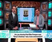 After Ellen Pompeo admitted that “Grey’s Anatomy” was a toxic work environment for 10 seasons, Roz Weston and Graeme O’Neil react during “ET Canada Live”.