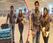 Social media influencer and Lock Upp season 1 contestant Anjali Arora was seen with her boyfriend Akash Sansanwal at airport, seems like couple is planning their Valentine&#39;s Day outside airport.