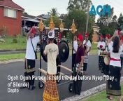 The Illawarra&#39;s Balinese-Hindu community taking part in the Ogoh Ogoh Parade through the streets of Dapto on Sunday, March 10, 2024. The event is part of their Nyepi New Year celebrations. Video by Nadine Morton
