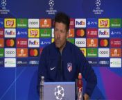 Atletico Madrid coach Diego Simeone and Axel Witsel preview UCL clash with Inter&#60;br/&#62;&#60;br/&#62;Estadio Metropolitano, Madrid, Spain