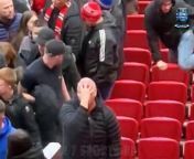 Manchester United is working with police to identify a fan seen making sick tragic gestures during the FA Cup quarter-final clash with Liverpool at Old Trafford on Sunday.&#60;br/&#62;&#60;br/&#62;Shocking video footage shows a man in the stands turning to face the away end and appearing to mock the Hillsborough and Heysel disasters by mimicking being crushed and pressed up against a wall.&#60;br/&#62;&#60;br/&#62;Mail Sport understands United are aware of the clip and are investigating. &#60;br/&#62;&#60;br/&#62;Chief Inspector Jamie Collins, Silver Commander for the match for Greater Manchester Police, confirmed the force was working with the two clubs to identify the fan but no arrest has been made.&#60;br/&#62;&#60;br/&#62;Ninety-seven football fans died as a result of a crush at an FA Cup semi-final clash between Liverpool and Nottingham Forest on April 15, 1989.
