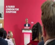 Sadiq Khan was joined by Labour leader Sir Keir Starmer for Mr Khan&#39;s launch event in Westminster.&#60;br/&#62;&#60;br/&#62;Mr Khan vowed to deliver 40,000 new council homes for the capital between 2018 and 2030, building on his previous target of starting 20,000 which he met last year.&#60;br/&#62;&#60;br/&#62;&#60;br/&#62;